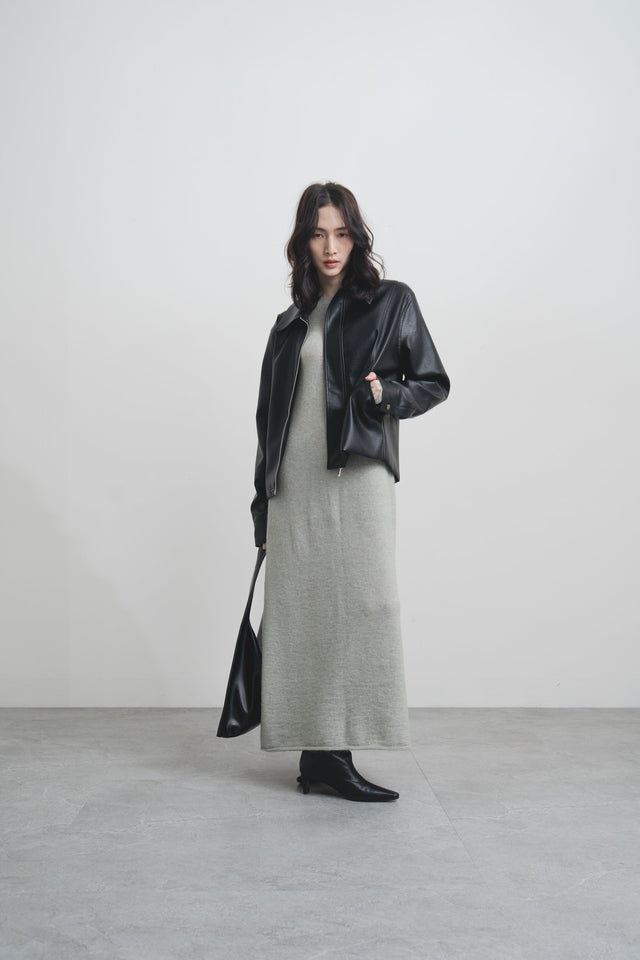 皮革外套-unisex-curved-cut-leather-jacket-black