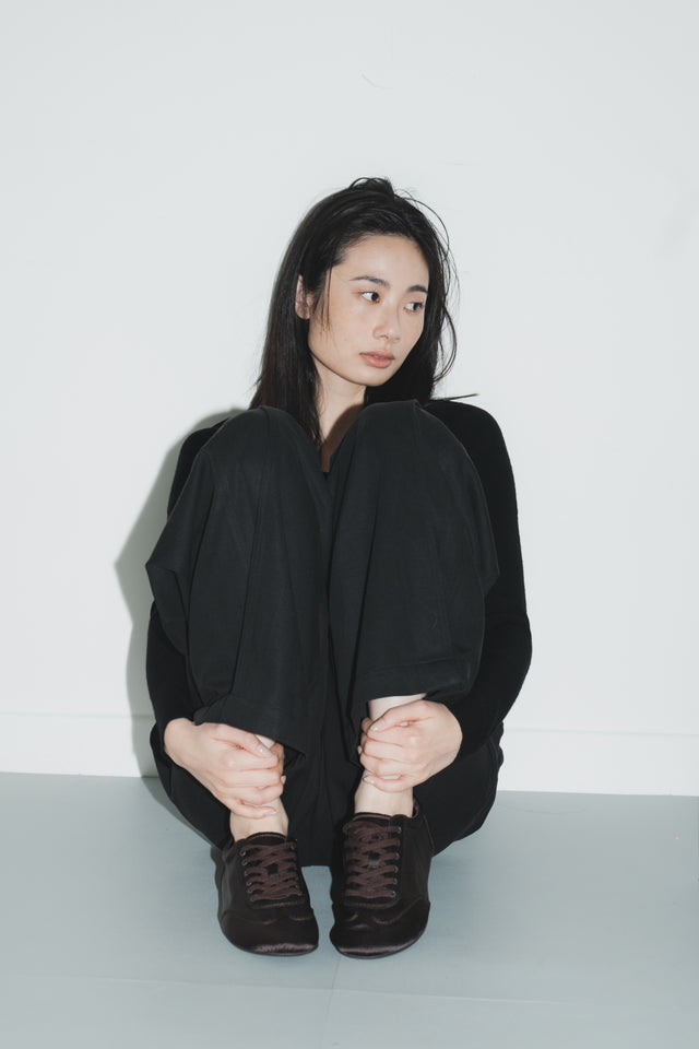 天絲棉立體深褶西褲 (黑)