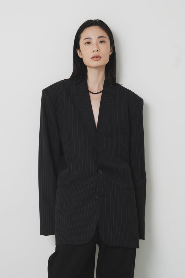 Natural agate clavicle necklace (black)