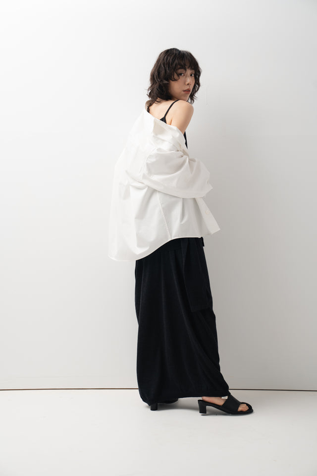 鬆弛感細針織鬆身裙 (深灰)