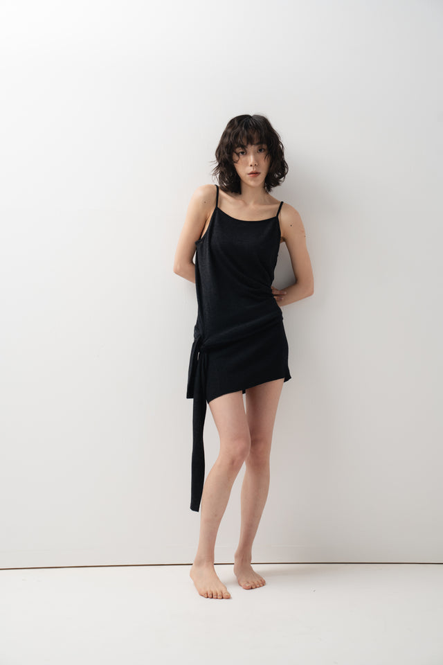 多穿法細針織上衣 (深灰)