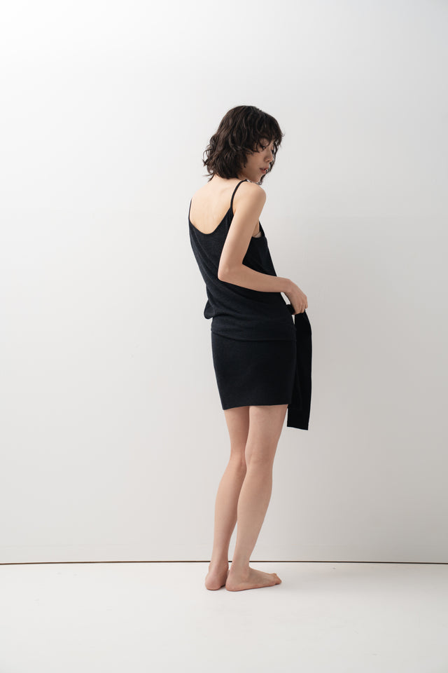 多穿法細針織上衣 (深灰)