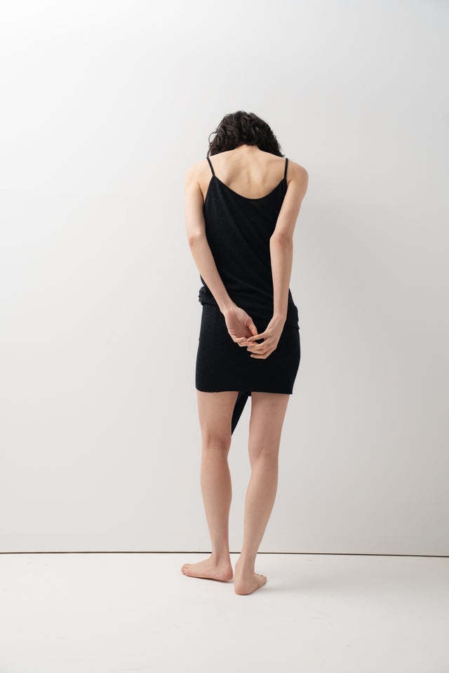 多穿法細針織上衣 (深灰)