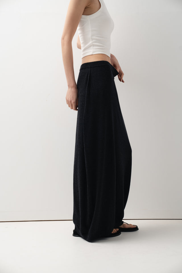 鬆弛感細針織鬆身裙 (深灰)