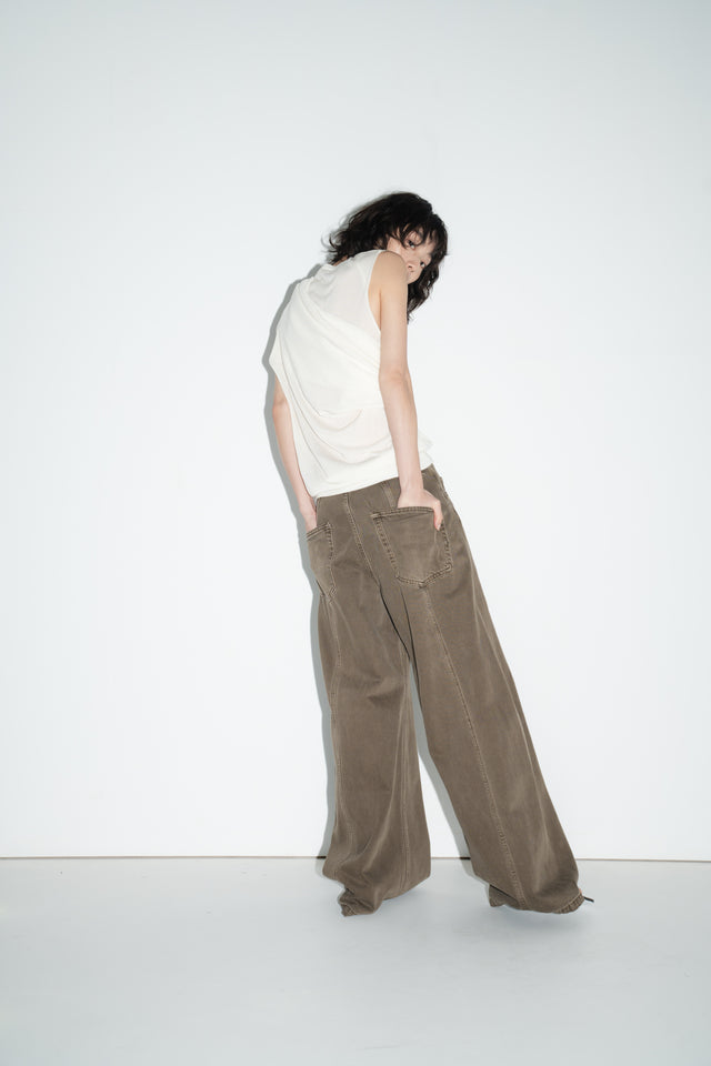 2-way breathable Tencel knit sweater (soft white)