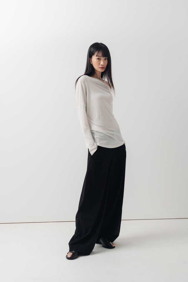 3D Curved Deconstructed Trousers (Black)