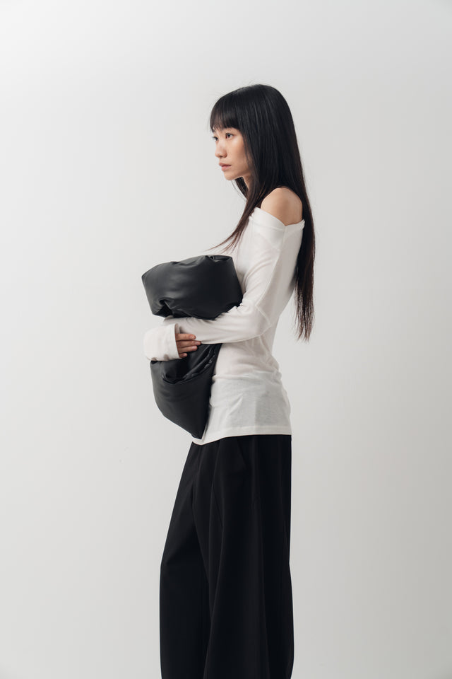 3D Curved Deconstructed Trousers (Black)