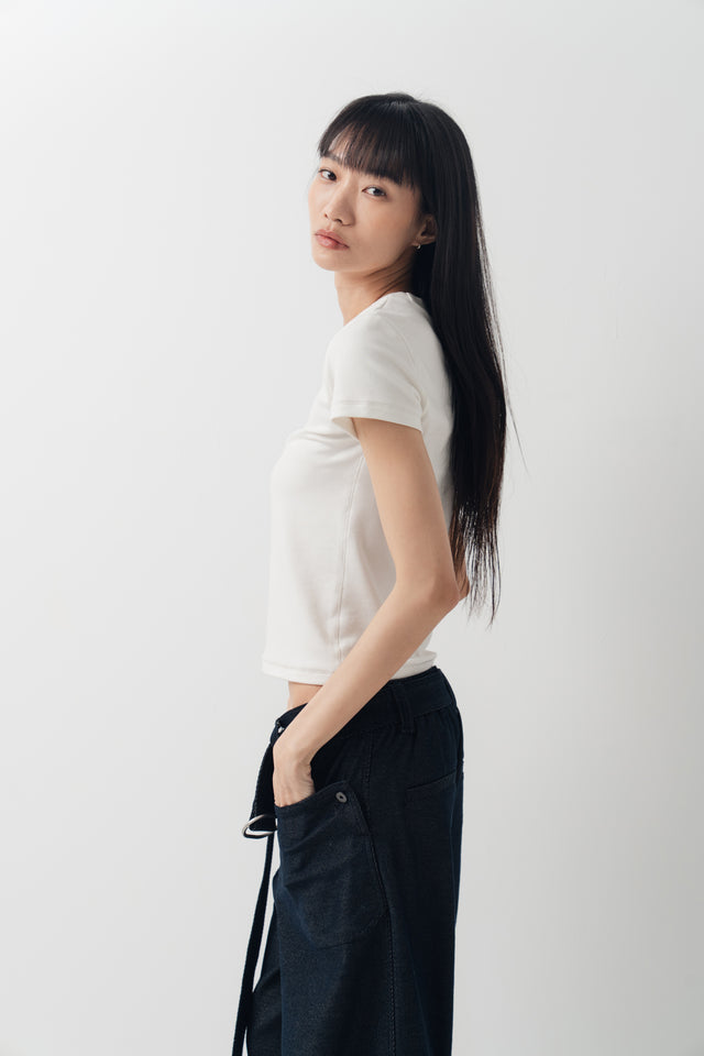 Summer Comfortable Fitted Tee (White)