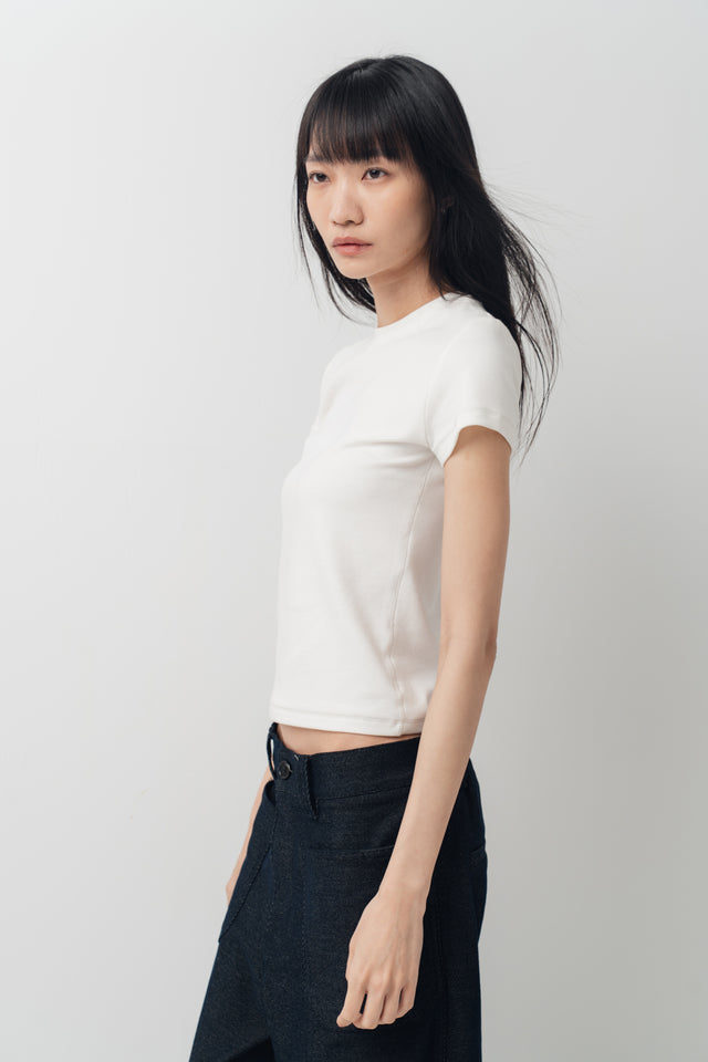 Summer Comfortable Fitted Tee (White)