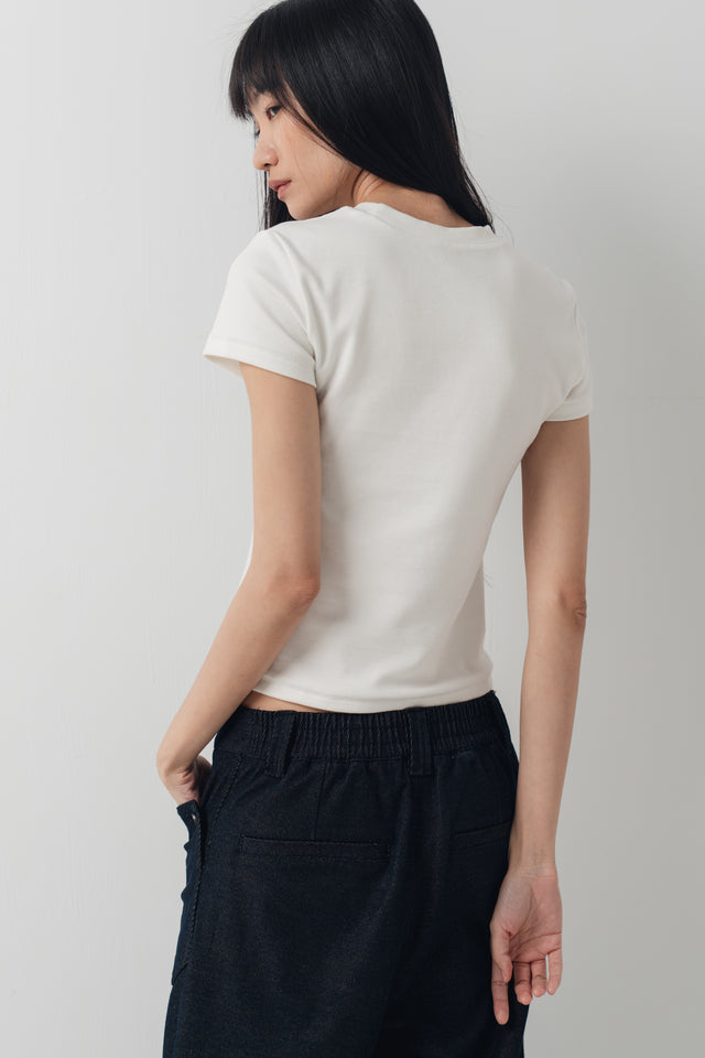 Summer Comfortable Fitted Tee (White)