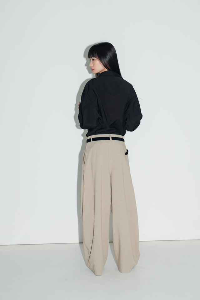 3D弧裁解構西褲 (沙杏)