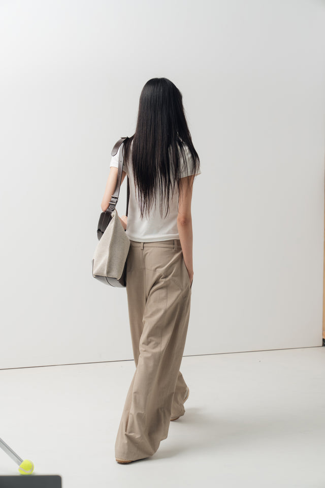 3D弧裁解構西褲 (沙杏)