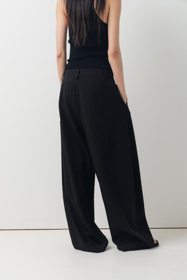 3D Curved Deconstructed Trousers (Black)