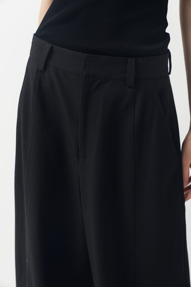 3D Curved Deconstructed Trousers (Black)