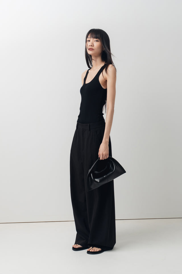 3D Curved Deconstructed Trousers (Black)