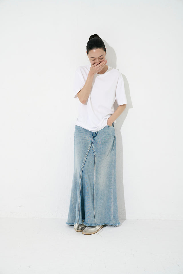 Unisex 精梳棉直身爽滑Tee (白)