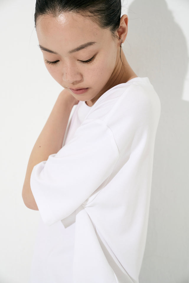 Unisex 精梳棉直身爽滑Tee (白)