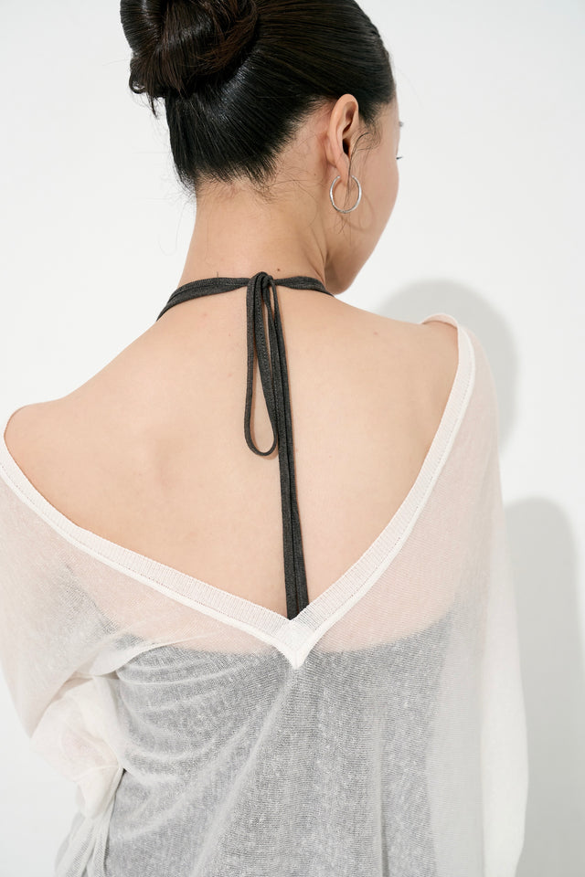 2-way halter neck dress (heather gray)