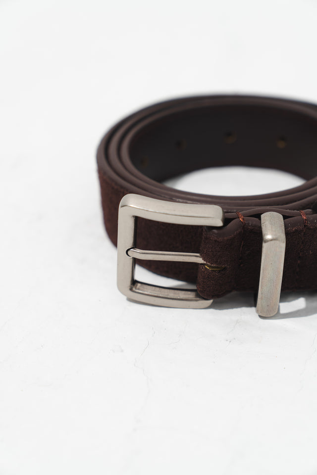 重工方釦軟質皮帶 (深棕)