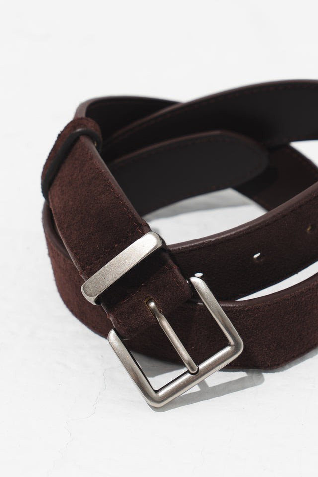 重工方釦軟質皮帶 (深棕)