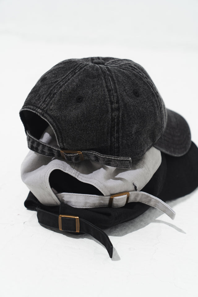 小臉棒球帽 (水洗灰)