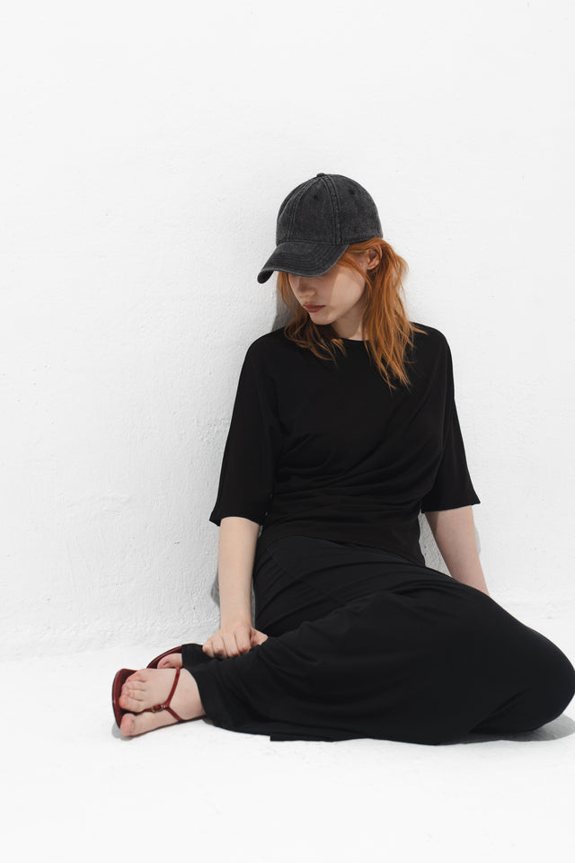 小臉棒球帽 (水洗灰)