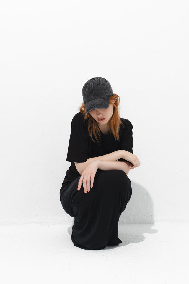 小臉棒球帽 (水洗灰)