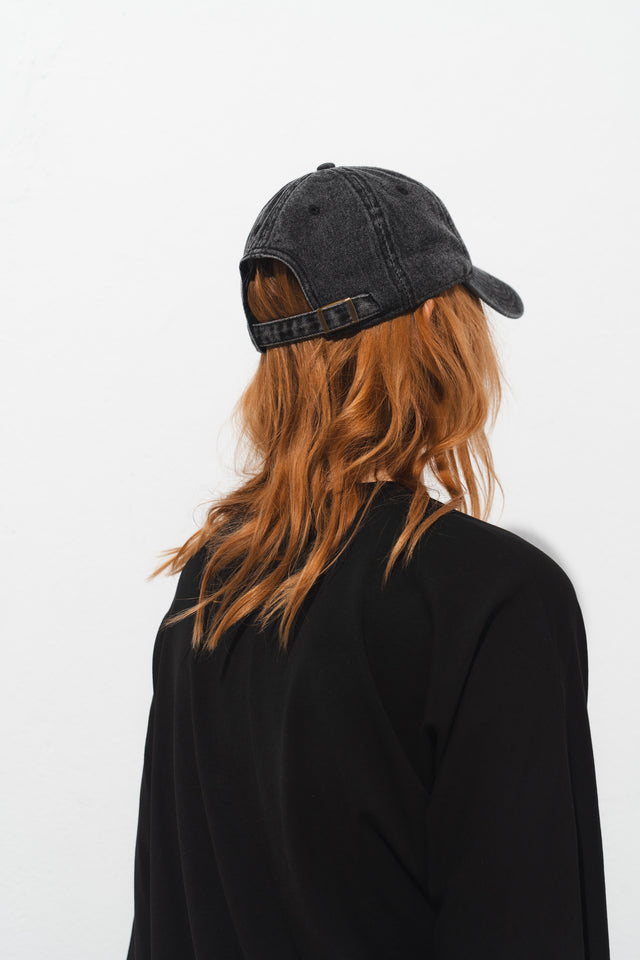 小臉棒球帽 (水洗灰)