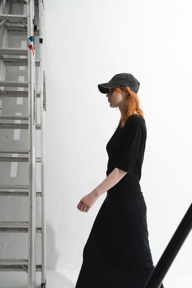 小臉棒球帽 (水洗灰)