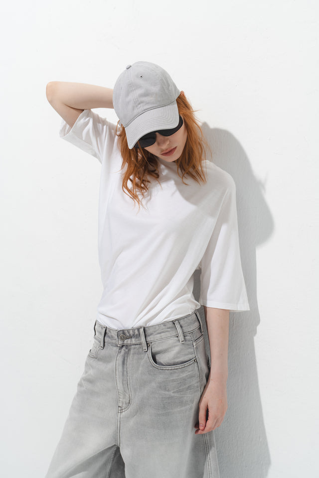 小臉棒球帽 (淺灰)