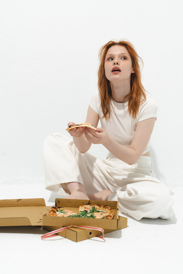 天絲弧襬Tee (白)