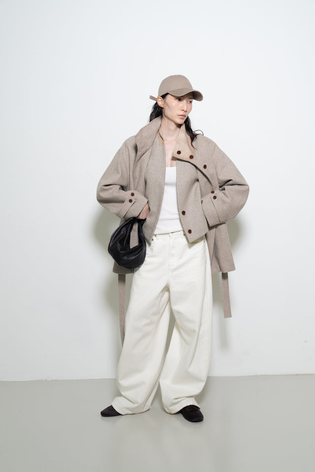 小臉棒球帽 (灰裸)