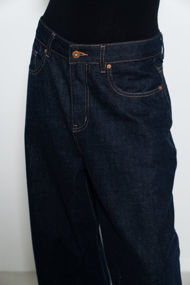 Ultra Soft 隱藏結構線原色丹寧褲 (原牛)