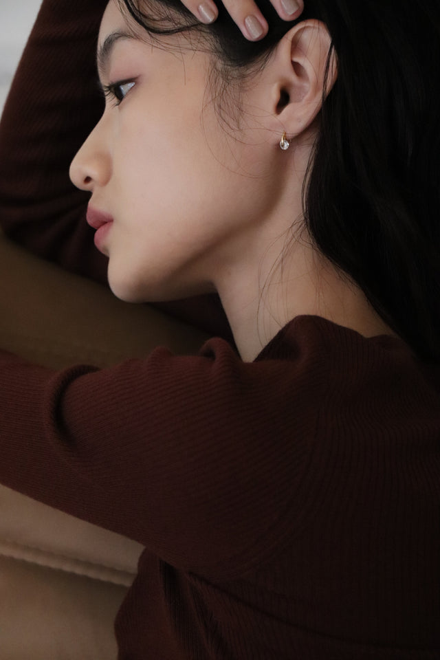 純銀耳環-small-round-diamond-sterling-silver-earrings