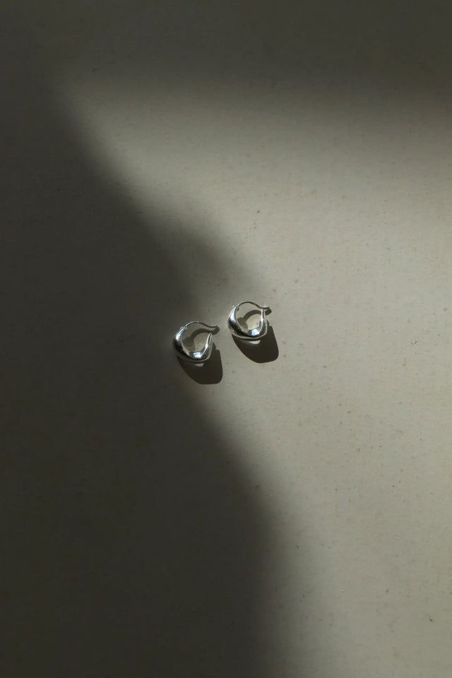 方圓流線感耳環 (金/銀)