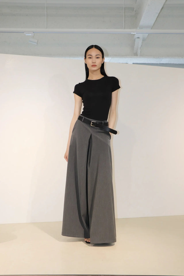 裙褲-high-quality-box-pleated-suit-culottes-dark-gray