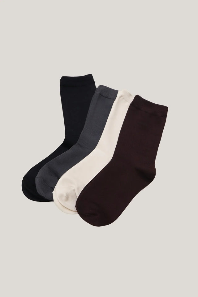 中筒襪-softelastic-mid-calf-socks-black-white-grey-brown