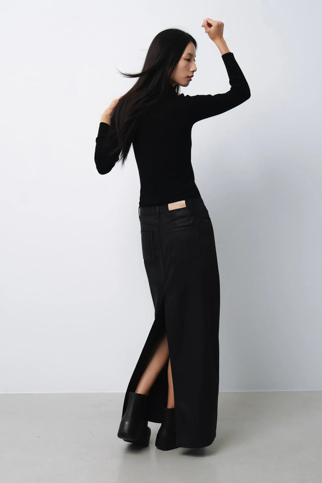 羊毛衫-warm-half-collar-seamless-woolen-sweater-black