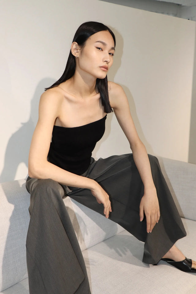 裙褲-high-quality-box-pleated-suit-culottes-dark-gray