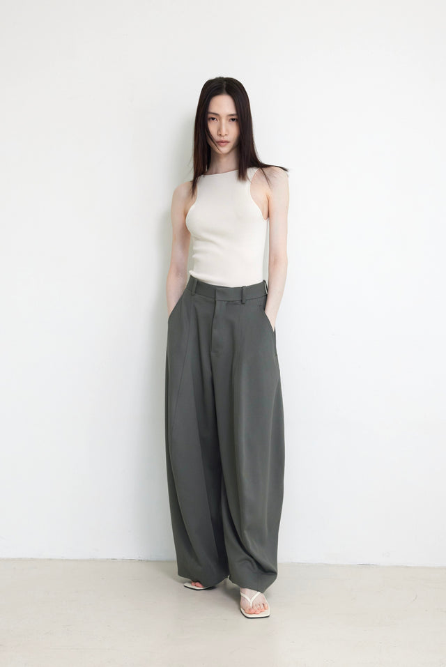 Silk Knit 夏日涼爽方U領針織背心 (柔白)