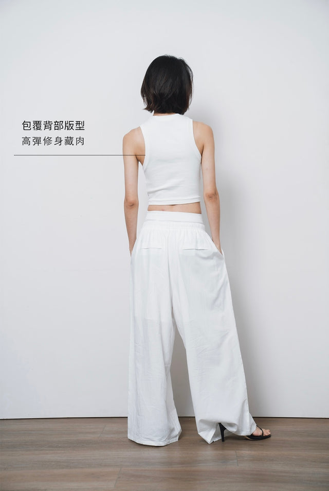 削肩背心-small-collar-stretchy-shoulder-vest-white