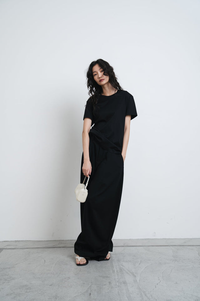 棉T-smooth-modal-silk-tee-black