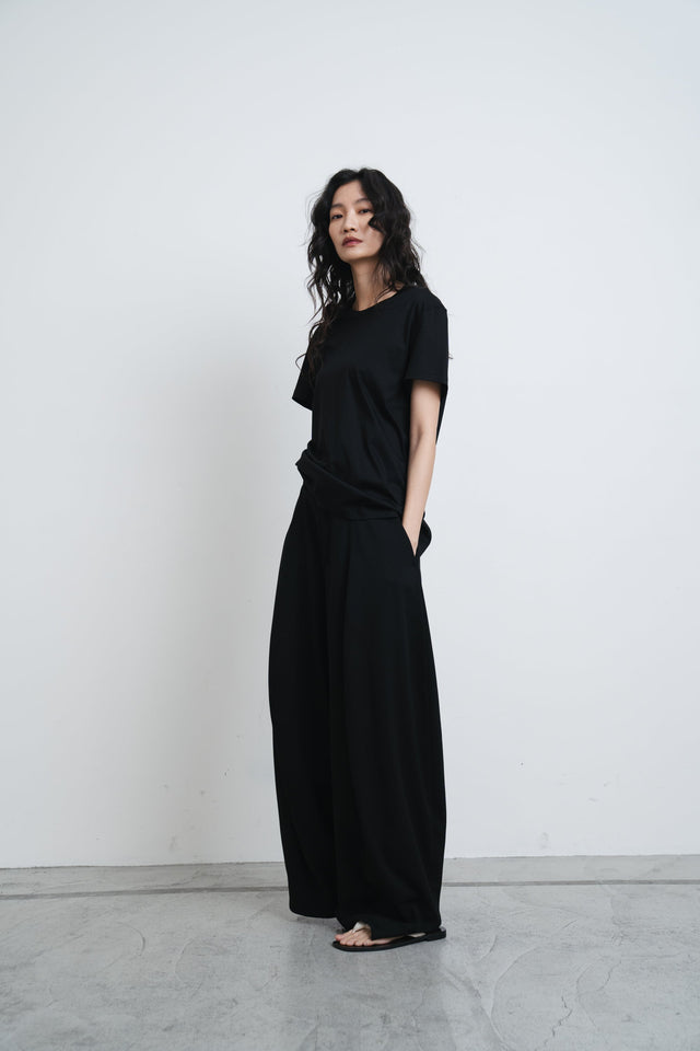 棉T-smooth-modal-silk-tee-black