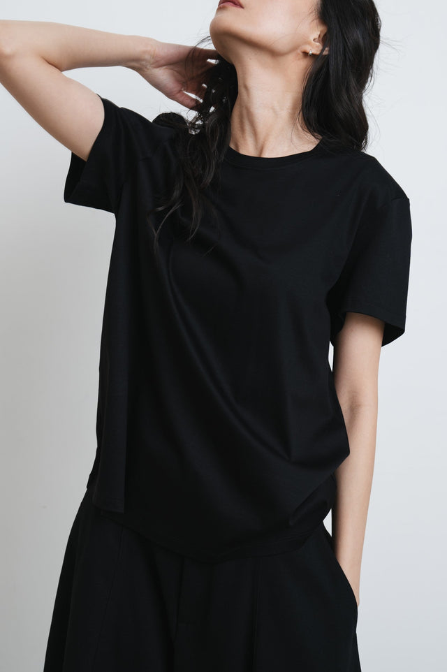 棉T-smooth-modal-silk-tee-black