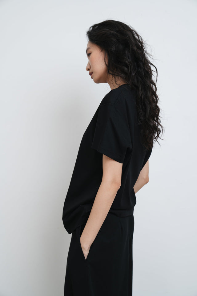 棉T-smooth-modal-silk-tee-black