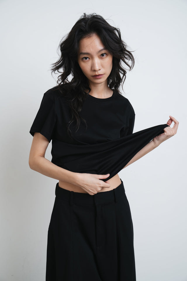 棉T-smooth-modal-silk-tee-black