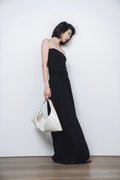 平口洋裝-three-dimensional-curved-pleated-flat-dress-black