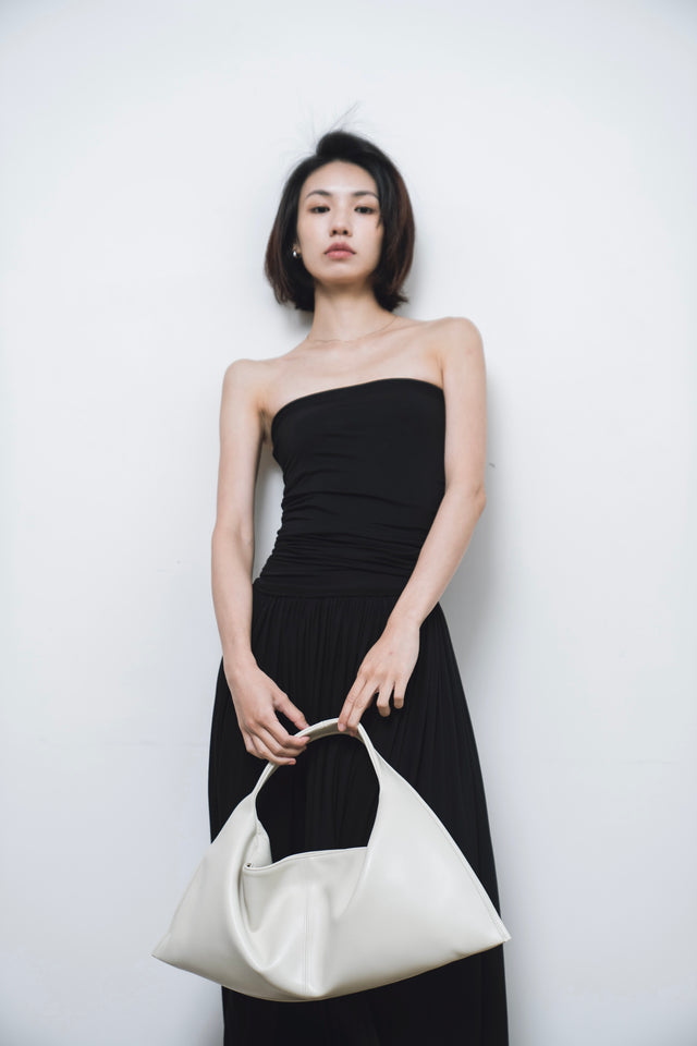 平口洋裝-three-dimensional-curved-pleated-flat-dress-black