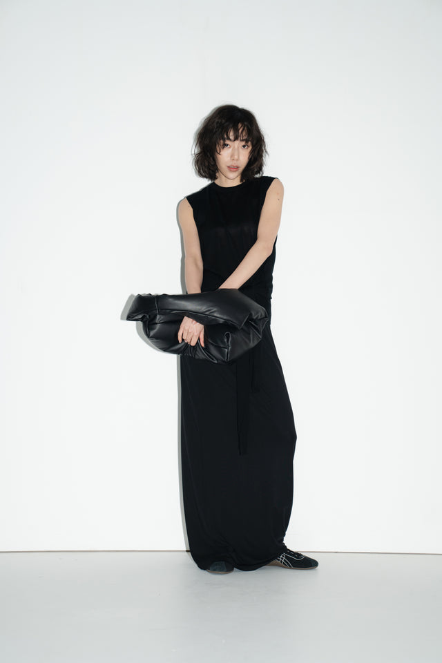 2-way breathable Tencel knit sweater (black)