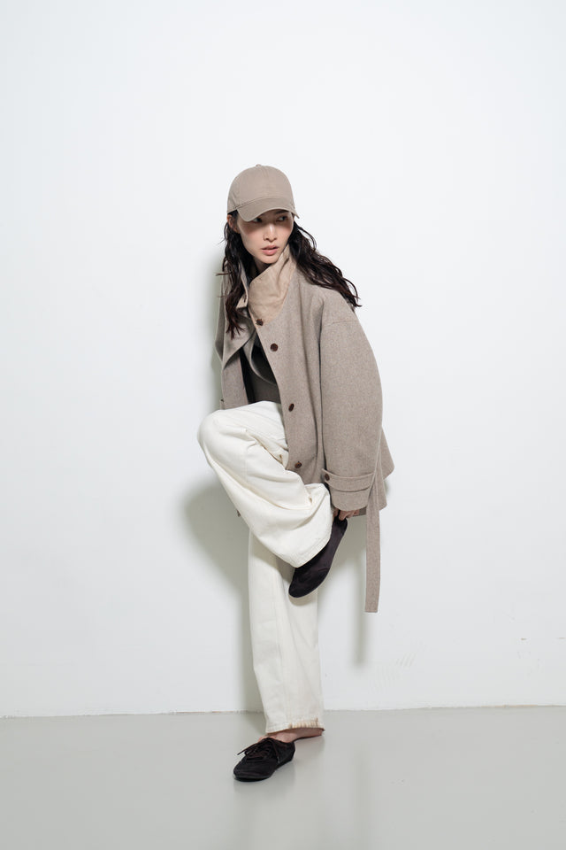 小臉棒球帽 (灰裸)